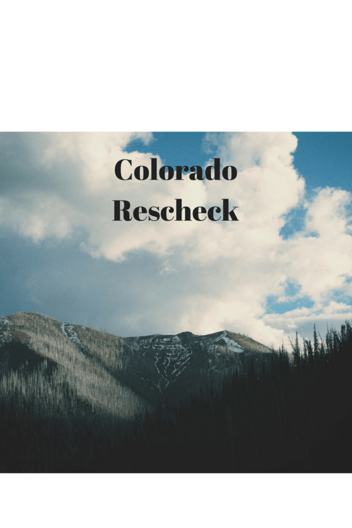 Colorado Rescheck