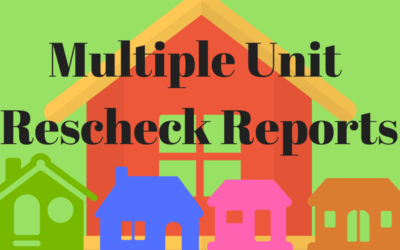 Rescheck Energy Compliance Certificate for Multiple Units