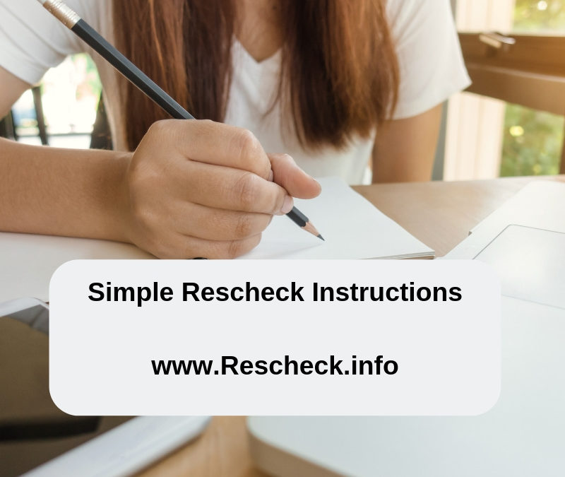 Rescheck Instructions