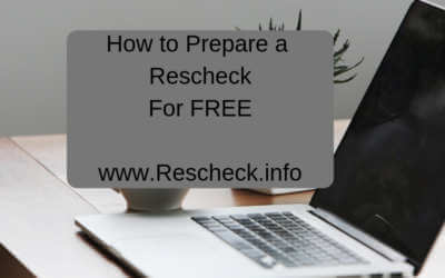 How to Prepare a Rescheck for Free