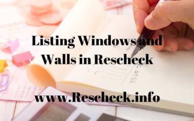 Do you need to input all windows and wall separtely in Rescheck?