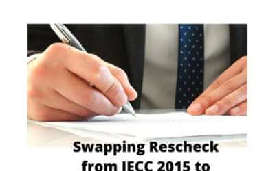 Swapping Rescheck from IECC 2015 to IECC 2018