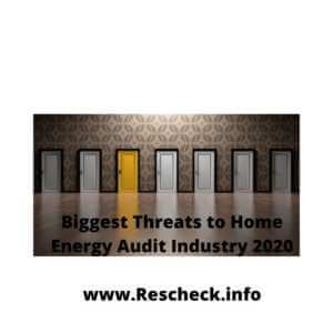 Biggest Threats to Home Energy Audit Industry 2020, Free Manual J, Free Manual S, Free Manual D, Free Comcheck, Free Rescheck