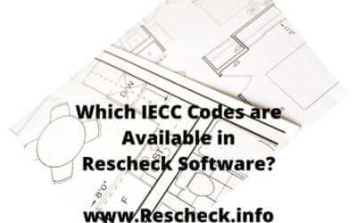 Which IECC Codes are Available in REScheck Software