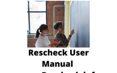 Rescheck User Manual, Rescheck Instruction Manual