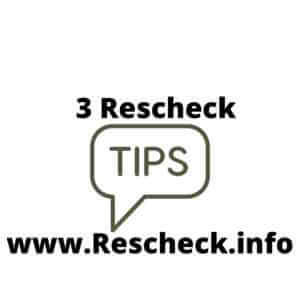 3 Rescheck Tips