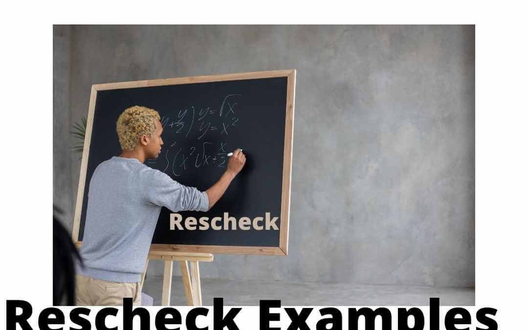Rescheck Examples