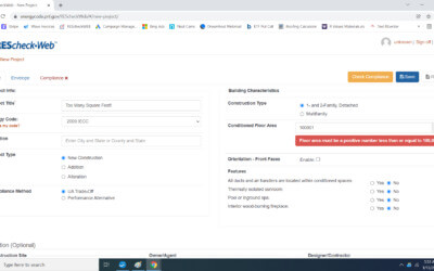 Rescheck Maximum Square Footage