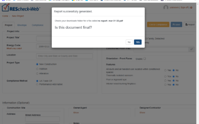 Blank Rescheck PDF Form, Why is my Rescheck Blank?