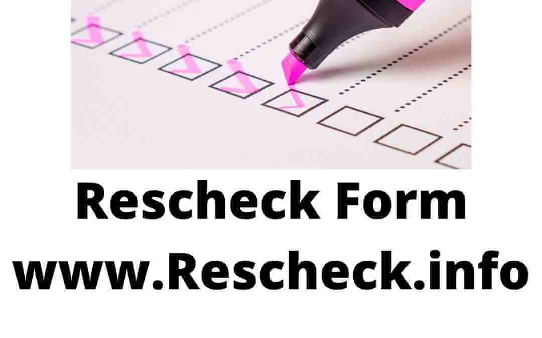 Rescheck Form