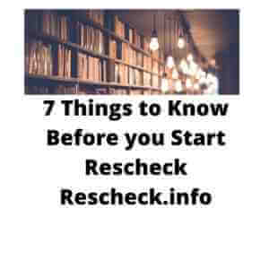 7 Things To Know Before You Start Rescheck