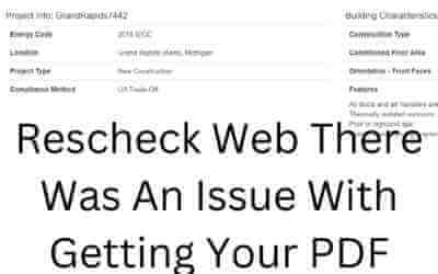 Rescheck Web There Was An Issue With Getting Your PDF Document Error