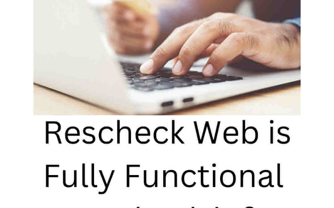 Person using Rescheck Web on laptop