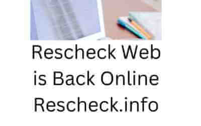 Rescheck Web is Back Online