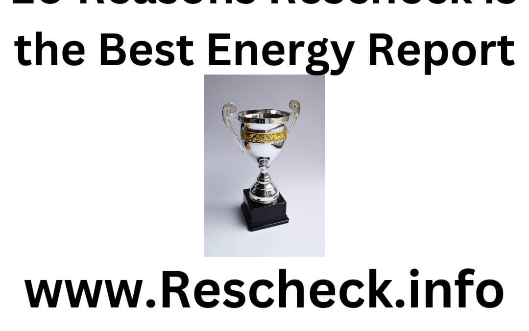 Trophy for Rescheck as best energy report