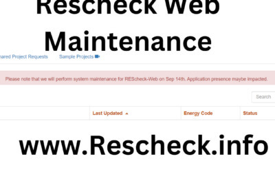 Rescheck Web Maintenance Why is Rescheck Web Down