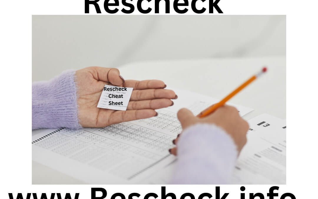 How to Cheat on a Rescheck (Printable PDF)