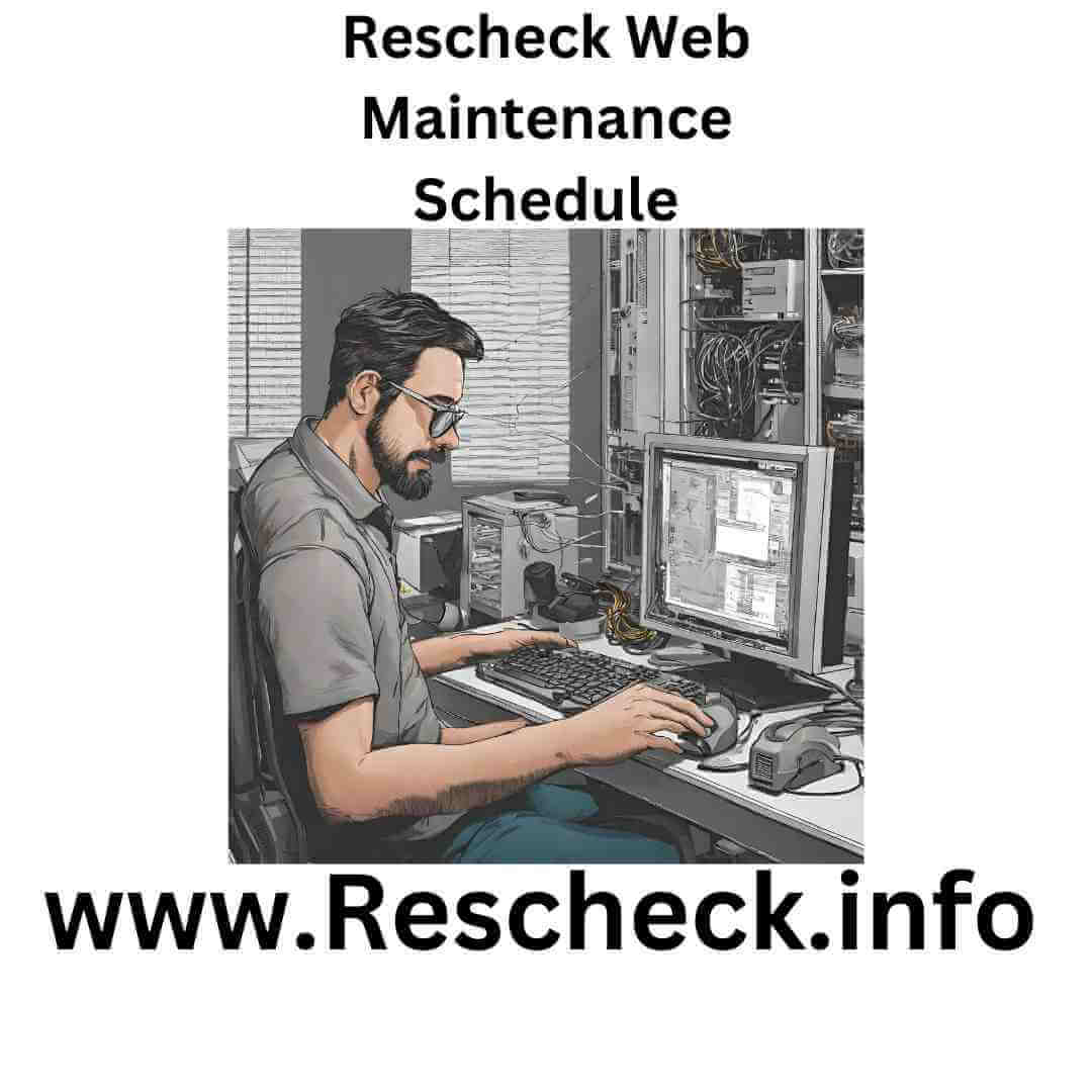 Rescheck Web Maintenance Schedule