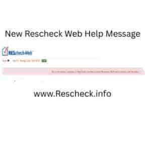 New Rescheck Web Help Message