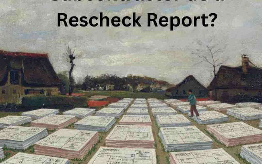 Can a Contractor or Subcontractor do a Rescheck Report