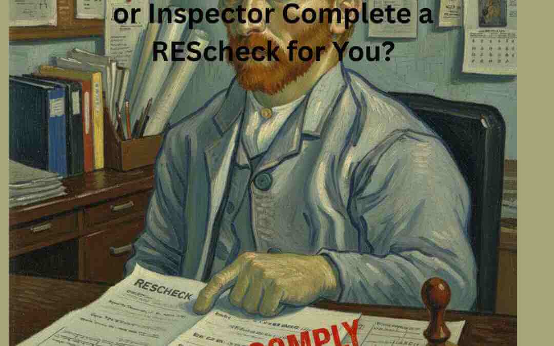 🚫 Will the Building Department or Inspector Complete a REScheck for You?