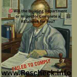 🚫 Will the Building Department or Inspector Complete a REScheck for You