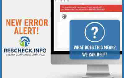 Rescheck Web New Error Message Explained