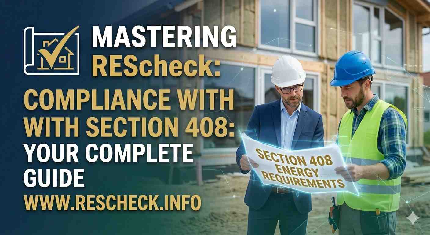 Rescheck Web Efficiency Package Section 408 Options Explained