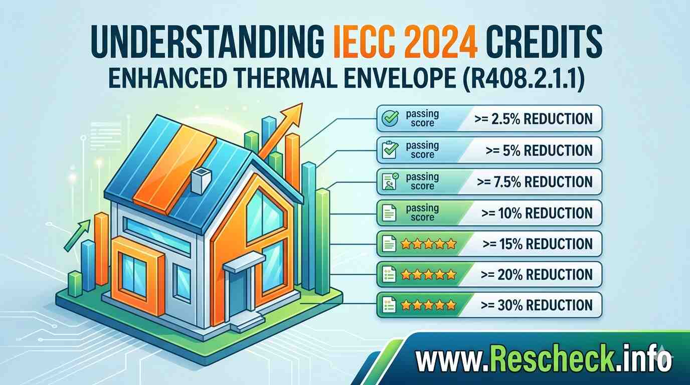IECC 2024 Credits: Understanding Enhanced Building Thermal Envelope Performance in Rescheck